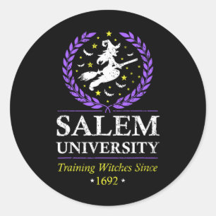 Salem Witwe Training Halloween Women Runder Aufkleber