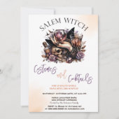 Salem Witz Kostüme & Cocktail Halloween Einladung (Vorderseite)
