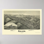 Salem, WV Panorama Karte - 1899 Poster (Vorne)