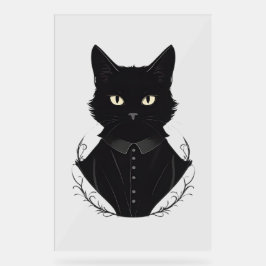 Salems verzauberte schwarze Katze Acrylschild