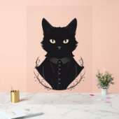 Salems verzauberte schwarze Katze Acrylschild (Hochzeit)