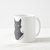 Salems verzauberte schwarze Katze Kaffeetasse (VorderseiteRechts)