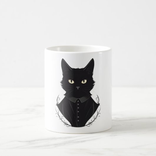 Salems verzauberte schwarze Katze Kaffeetasse (Mittel)