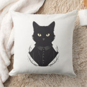 Salems verzauberte schwarze Katze Kissen (Decke)