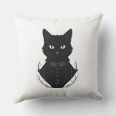 Salems verzauberte schwarze Katze Kissen (Rückseite)