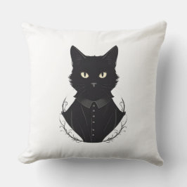 Salems verzauberte schwarze Katze Kissen
