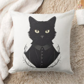 Salems verzauberte schwarze Katze Kissen (Decke)