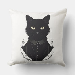 Salems verzauberte schwarze Katze Kissen
