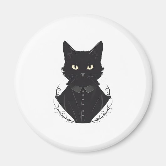 Salems verzauberte schwarze Katze Magnet (Vorne)