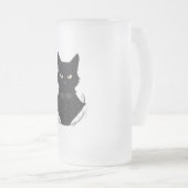 Salems verzauberte schwarze Katze Mattglas Bierglas (VorderseiteRechts)