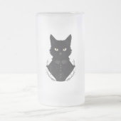 Salems verzauberte schwarze Katze Mattglas Bierglas (Mittel)