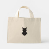 Salems verzauberte schwarze Katze Mini Stoffbeutel (Rückseite)