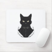 Salems verzauberte schwarze Katze Mousepad (Mit Mouse)