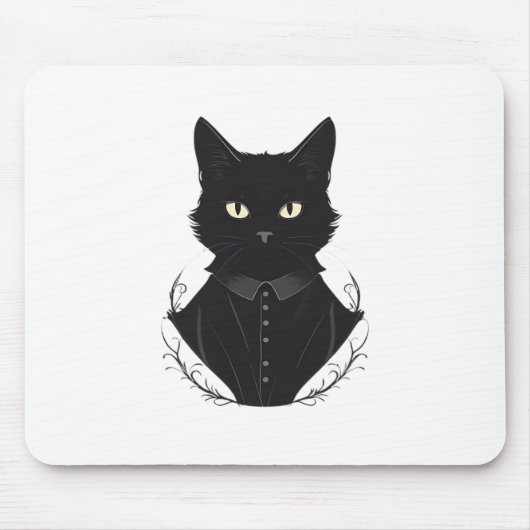 Salems verzauberte schwarze Katze Mousepad (Vorne)