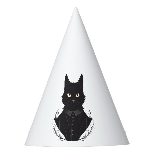 Salems verzauberte schwarze Katze Partyhütchen (Vorderseite)