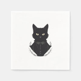 Salems verzauberte schwarze Katze Serviette