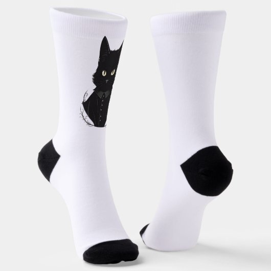 Salems verzauberte schwarze Katze Socken (Gewinkelt)