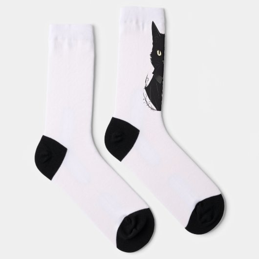 Salems verzauberte schwarze Katze Socken (Rechts)