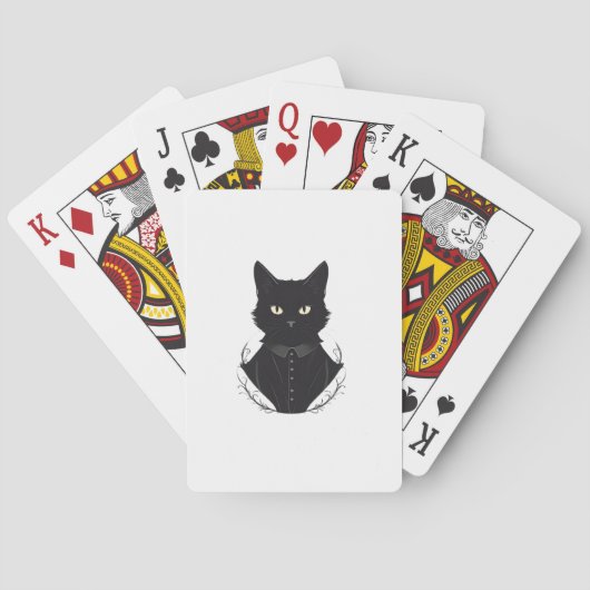 Salems verzauberte schwarze Katze Spielkarten (Rückseite)