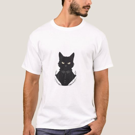 Salems verzauberte schwarze Katze T-Shirt (Vorderseite)
