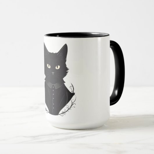 Salems verzauberte schwarze Katze Tasse (VorderseiteRechts)
