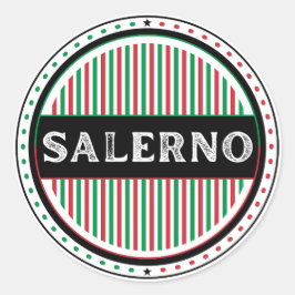 Salerno City Pride Emblem – Italian Identity Runder Aufkleber