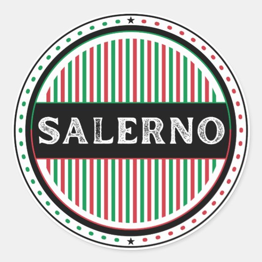 Salerno City Pride Emblem – Italian Identity Runder Aufkleber (Vorderseite)