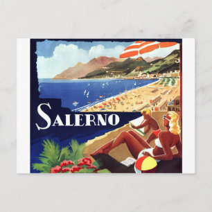 Salerno, italienische Riviera, Italien, Vintag, Re Postkarte