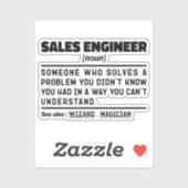 Sales Engineer Noun Finance Employee Sarcasm Aufkleber (Blatt)