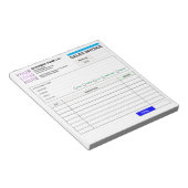 Sales Invoice Booklet (Name & Logo) Personalized  Notizblock (angewinkelt)
