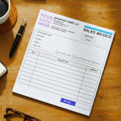 Sales Invoice Booklet (Name & Logo) Personalized  Notizblock