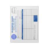 Sales Invoice Form Custom Printed with Your Info Notizblock (Rotiert)