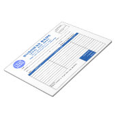 Sales Invoice Form Custom Printed with Your Info Notizblock (angewinkelt)
