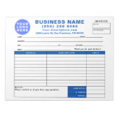 Sales Invoice Form Custom Printed with Your Info Notizblock (Vorderseite)