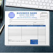 Sales Invoice Form Custom Printed with Your Info Notizblock