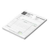 Sales Invoice Receipt | Company / Business Logo Notizblock (Rotiert)