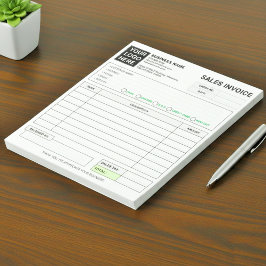 Sales Invoice Receipt | Company / Business Logo Notizblock