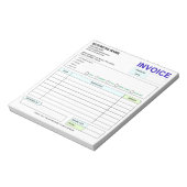 Sales Invoice Receipt | Company / Business Name Notizblock (Rotiert)