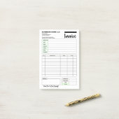 Sales Invoice Receipts, Small Business Payment Pad Post-it Klebezettel (Auf Schreibtisch)