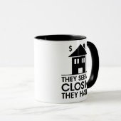 Sales Spaß, sie sehen mich schließen sie hassen, G Tasse (VorderseiteRechts)