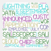 Salesforce Word Cloud-Aufkleber Quadratischer Aufkleber (Vorderseite)