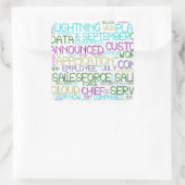 Salesforce Word Cloud-Aufkleber Quadratischer Aufkleber (Tasche)