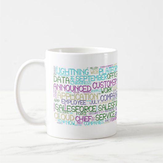 Salesforce Word Cloud Classic-Tasse Kaffeetasse (Links)
