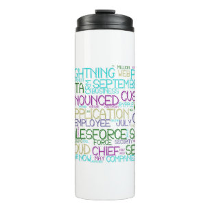 Salesforce Word Cloud Thermal Tumbler Thermosbecher
