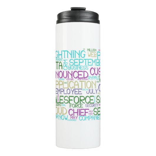Salesforce Word Cloud Thermal Tumbler Thermosbecher (Vorderseite)