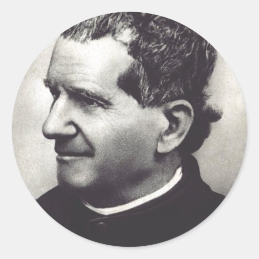 Salesian Saint Don John Bosco Runder Aufkleber (Vorderseite)
