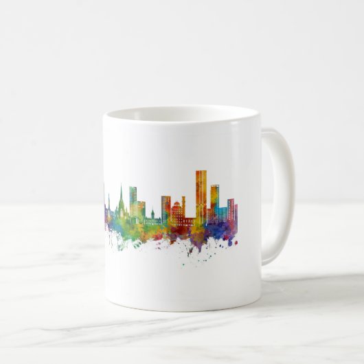 Salford England Skyline Kaffeetasse (VorderseiteRechts)