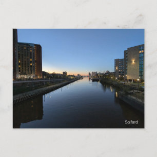 Salford Quays in Dusk Postkarte