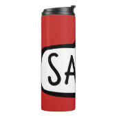 SALI! Deutsche Gruß, Hallo-Sprechblase Thermosbecher (Nach links gedreht)