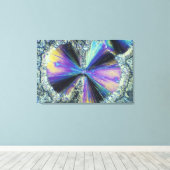 Salicylsäure Kristalle in Polarisiertem Licht gese Leinwanddruck (Insitu (Holzboden))